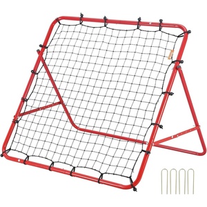 VEVOR Soccer Rebounder Net, Quick-Switch Angle Soccer Goal Rebounder for Control, Passing Practice, Heavy-Duty Iron Frame & PE Net, Easy Setup Ball Training Equipment for Teens&Adults 3.3×3.3FT