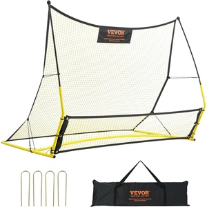 VEVOR Soccer Trainer，Portable Soccer Rebounder Net, Iron Soccer Practice Equipment, Sports Football Rebounder Wall with Portable Bag, Perfect for Team Solo Training, Passing, Volley(6x4ft)