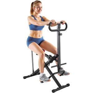 VEVOR Squat Machine, Deep Squat Rowing Machine for Home, Easy Setup & Foldable Exercise Equipment, Glute Trainer Machine with 2/3 High-Strength Resistance Bands, Glutes & Leg Home Workout Machine(2 High-Strength Resistance Bands)