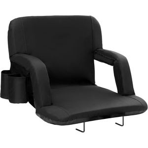 VEVOR Stadium Seat with Back Support, Wide Bleacher Seat Back, Folding Portable Padded Reclining Chair with Hook Pocket Cupholder, Ideal for Sport Event Beach Camping Concert(stadium seat cushion)