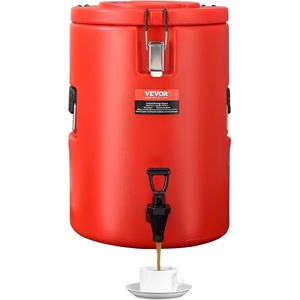 VEVOR Stainless Steel Insulated Beverage Dispenser, 4.5 Gallon 17.2 Liter, Thermal Hot and Cold Drink Server Dispenser with Spigot Handle, Food-grade for Hot Tea Coffee Water Restaurant Drink Shop | for Hot and Cold Drink Restaurant Shop, Food-Grade Tea Coffee Water Thermal Dispenser Cooler, with Handle & Two-Stage Spigot(4.5 gallon)