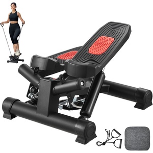 VEVOR Stair Stepper, Mini Stepper for Exercise at Home, Hydraulic Fitness Stepper with Resistance Bands, Full Body Workout Cardio Equipment, Stair Climber(Adjustable Twisting Stepper)