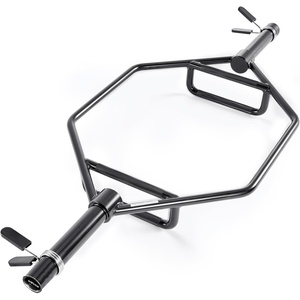 VEVOR Trap Bar Hex Bar, 2-Inch Hex Barbell, 800 LBS Capacity Shrug Bars with Knurled Grips, Weightlifting and Strength Training Equipment, Home Gym for Squats, Deadlifts, Shoulder Presses(Black)
