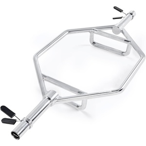 VEVOR Trap Bar Hex Bar, 2-Inch Hex Barbell, 800 LBS Capacity Shrug Bars with Knurled Grips, Weightlifting and Strength Training Equipment, Home Gym for Squats, Deadlifts, Shoulder Presses(Silver)