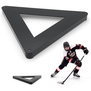 VEVOR Triangle Hockey Passer, Heavy-Duty Multi-Angle Rebounder, Hockey Passing Aid, Passing & Stick Handling Trainer, Off-Ice & On-Ice Portable Equipment, Help Improve Puck Control & Shooting