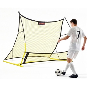 VEVOR Upgrated Soccer Rebounder Net, 2-in-1 Soccer Goal Rebounder, Thickened Fiberglass Poles Iron Pipe for Team Solo Control, Passing Practice, Easy Setup Ball Training Equipment for Teens & Adults