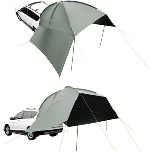 VEVOR Vehicle Awning 6.6’x8.2′ Roof Rack Pull-Out Sun Shade UV50+ PU3000mm, Retractable Weatherproof 4×4 Side Awning for SUV Outdoor Camping & Overland (Hardware Included), w/Waterproof Storage Bag(ArmyGreen 10X7ft Car Awning)