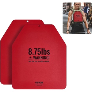 VEVOR Weight Vest Plates, 5.75/8.75/14.5/19.75 LB Pairs, Premium Steel Weighted plates, Additional Weight for Weight Vests, for Strength Training, Running, Fitness, Heavy Workouts(8.75LB*2 Plates)