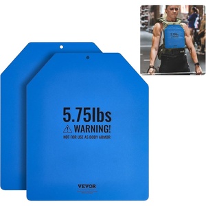 VEVOR Weight Vest Plates, 5.75/8.75/14.5/19.75 LB Pairs, Premium Steel Weighted plates, Additional Weight for Weight Vests, for Strength Training, Running, Fitness, Heavy Workouts(5.75LB*2 Plates)