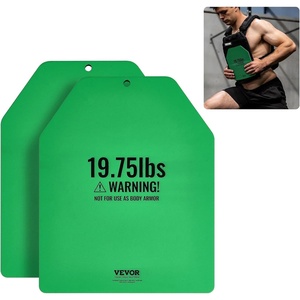 VEVOR Weight Vest Plates, 5.75/8.75/14.5/19.75 LB Pairs, Premium Steel Weighted plates, Additional Weight for Weight Vests, for Strength Training, Running, Fitness, Heavy Workouts(19.75LB*2 Plates)