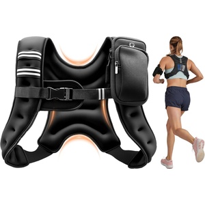 VEVOR Weighted Vest, 6lbs/8lbs/10lbs/25lbs Body Weight Vest for Men Women, with Reflective Stripe, Adjustable Buckle, Workout Equipment for Strength Training, Running, Jogging, Fitness, Muscle Building, Weight Loss(6 lbs)