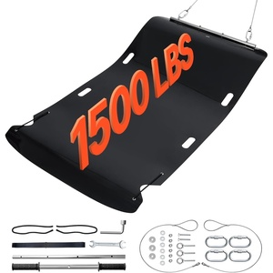 VEVOR Yard Drag Sled, 90 x 46 in, 1500lbs Heavy Duty Utility Sled, HDPE Drag Glider with Ropes & Pull Cables, Hand & Vehicle Use Game Hauler for Firewood Ice Fishing,Compatible with ATVs UTVs Tractors