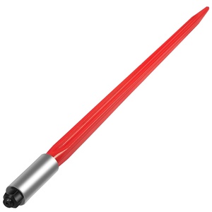 Vevor Hay Spear 39″ Bale Spear 3600 lbs Capacity, Bale Spike Quick Attach Square Hay Bale Spears 1 3/4″, Black Coated Bale Forks, Bale Hay Spike with Hex Nut and Sleeve for Buckets Tractors Loaders(32″)
