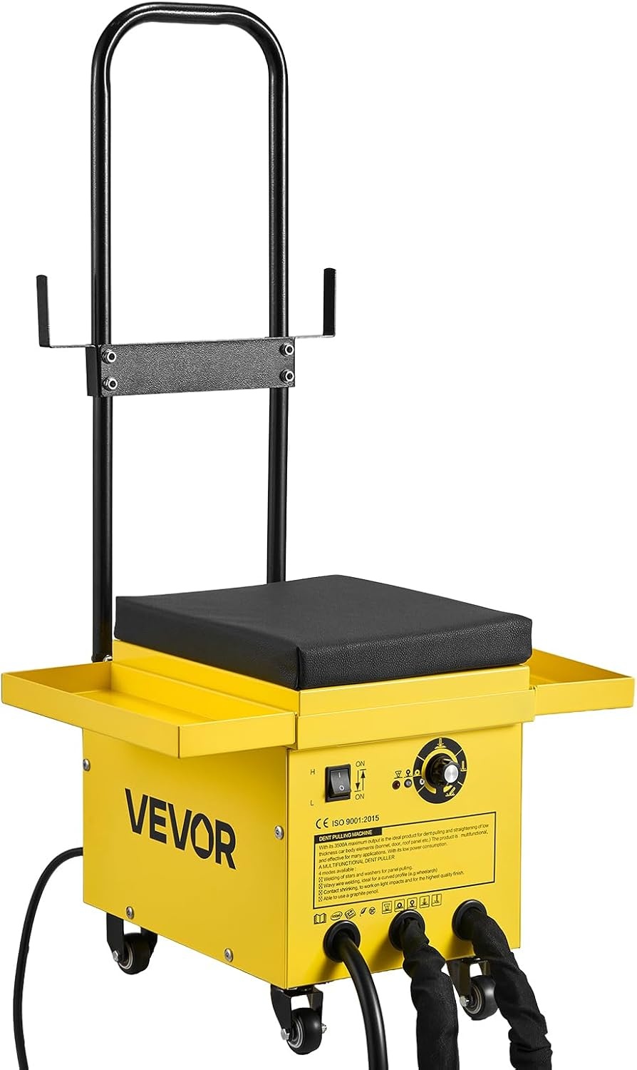image:imageVEVOR 45KW Professional Stud Welder Dent Repair Kit with 2 Welding Guns amp 6 Modes All in One Dent Repair Workstation with Extended Handle Padded Seat and Accessory Tray374 x 197 x 161 in