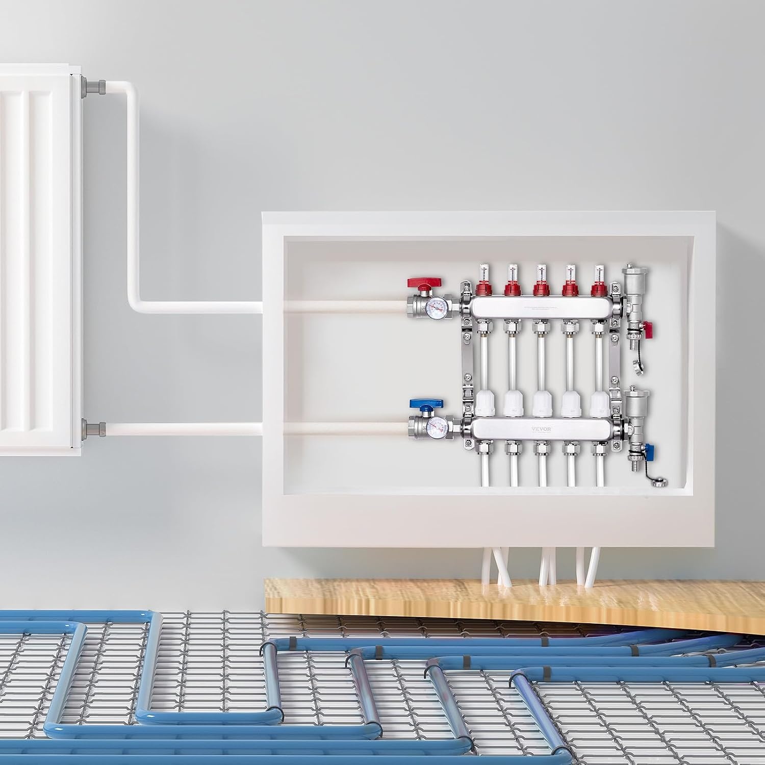 image:imageVEVOR 5Branch Radiant Heat Manifold5