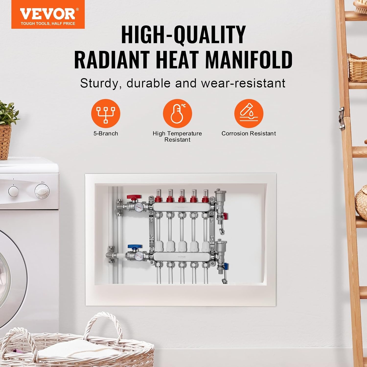 image:imageVEVOR 5Branch Radiant Heat Manifold5