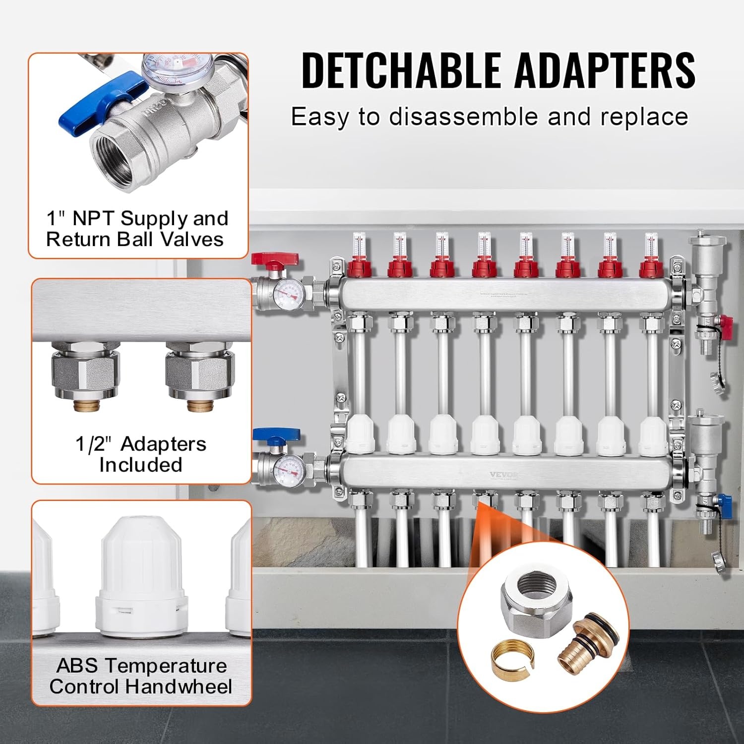 image:imageVEVOR 5Branch Radiant Heat Manifold8