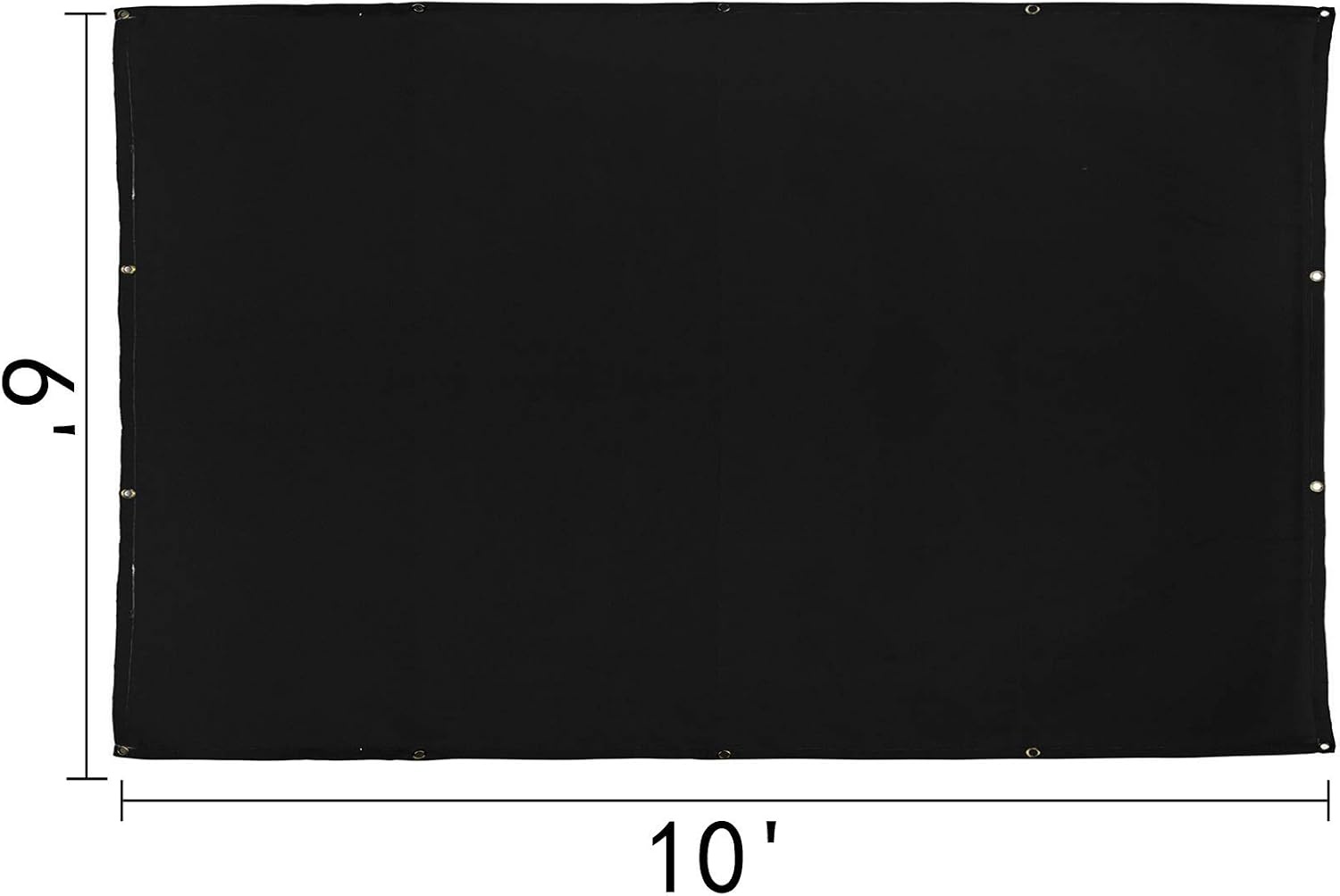 image:imageVEVOR 6 x 10 Ft Welding Blanket Black Fiberglass Blanket Portable Fiberglass Fire Retardant Blanket Welding Mat Welding Fireproof Thermal Resistant Insulation With Carry Bag6 x 10 Ft