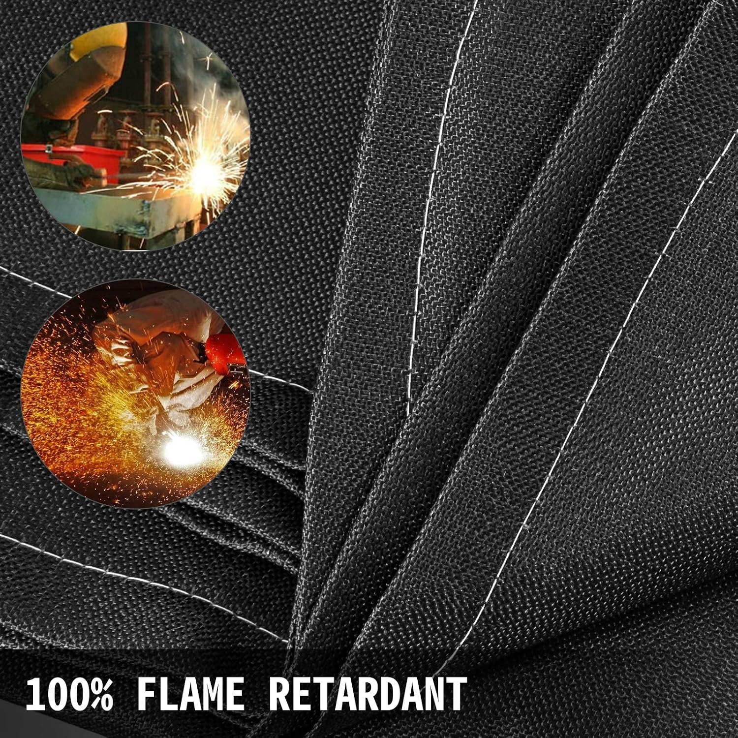 image:imageVEVOR 6 x 10 Ft Welding Blanket Black Fiberglass Blanket Portable Fiberglass Fire Retardant Blanket Welding Mat Welding Fireproof Thermal Resistant Insulation With Carry Bag6 x 10 Ft