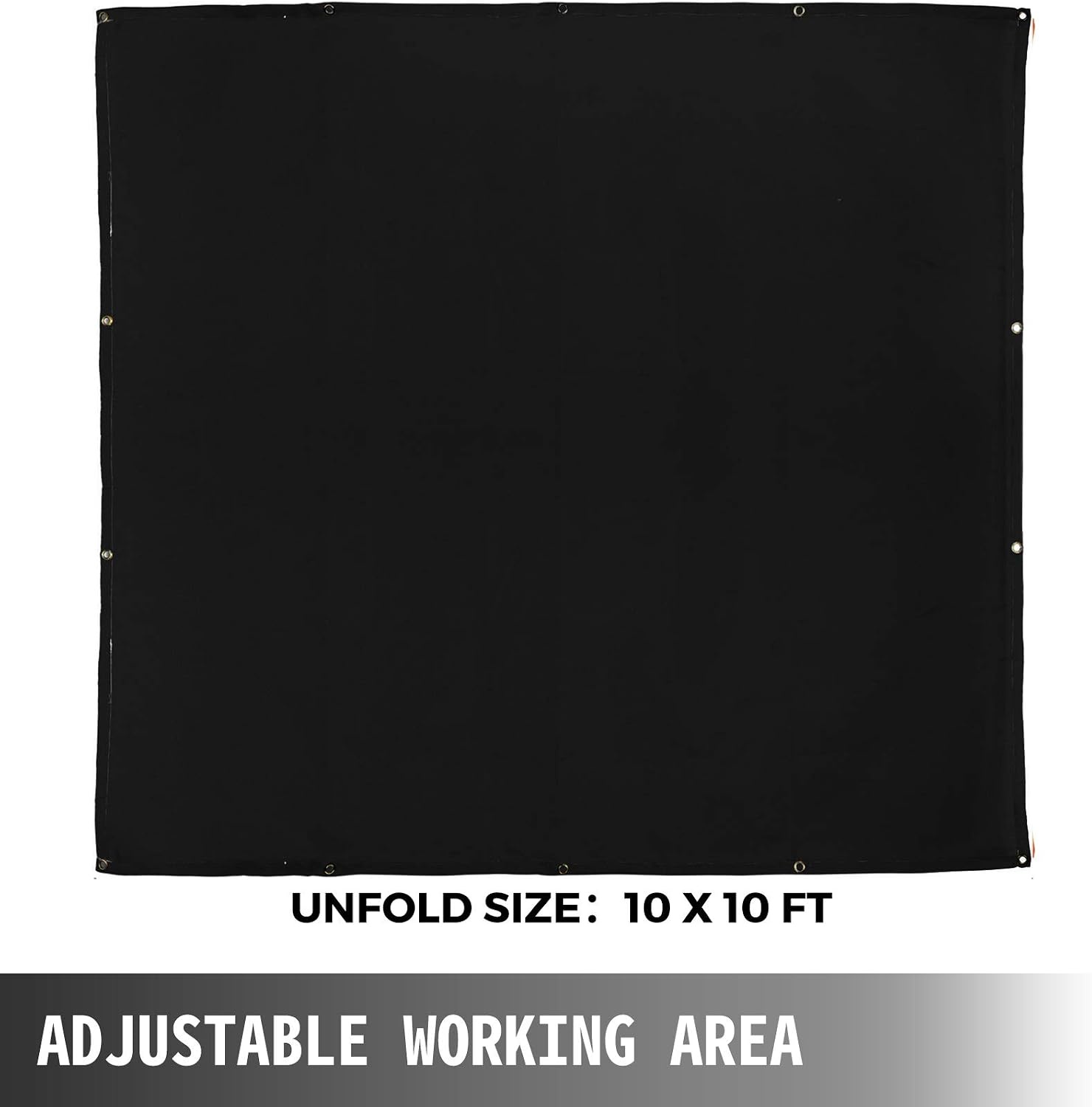 image:imageVEVOR 6 x 10 Ft Welding Blanket Black Fiberglass Blanket Portable Fiberglass Fire Retardant Blanket Welding Mat Welding Fireproof Thermal Resistant Insulation With Carry Bag10 x 10 Ft