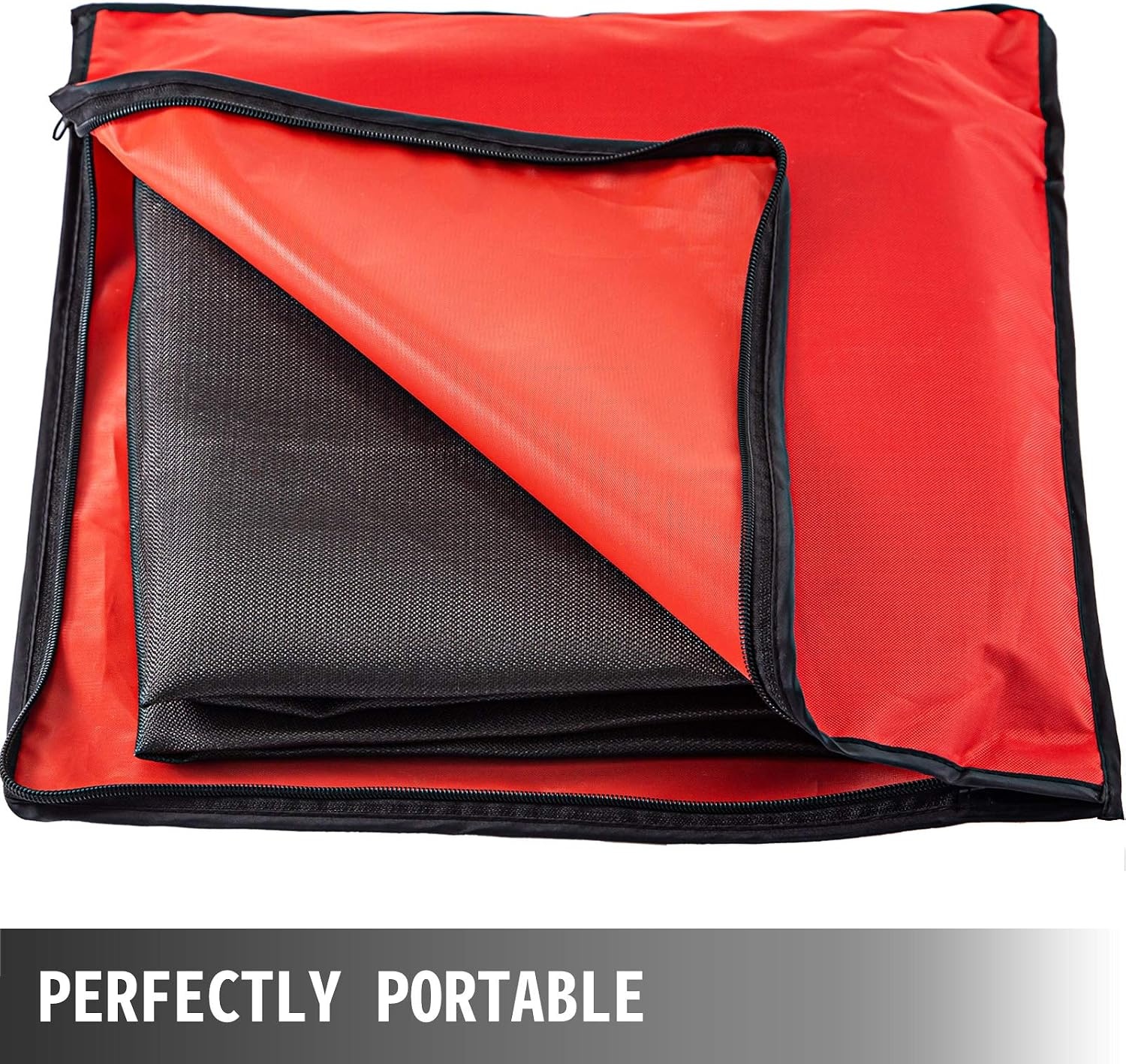 image:imageVEVOR 6 x 10 Ft Welding Blanket Black Fiberglass Blanket Portable Fiberglass Fire Retardant Blanket Welding Mat Welding Fireproof Thermal Resistant Insulation With Carry Bag10 x 10 Ft