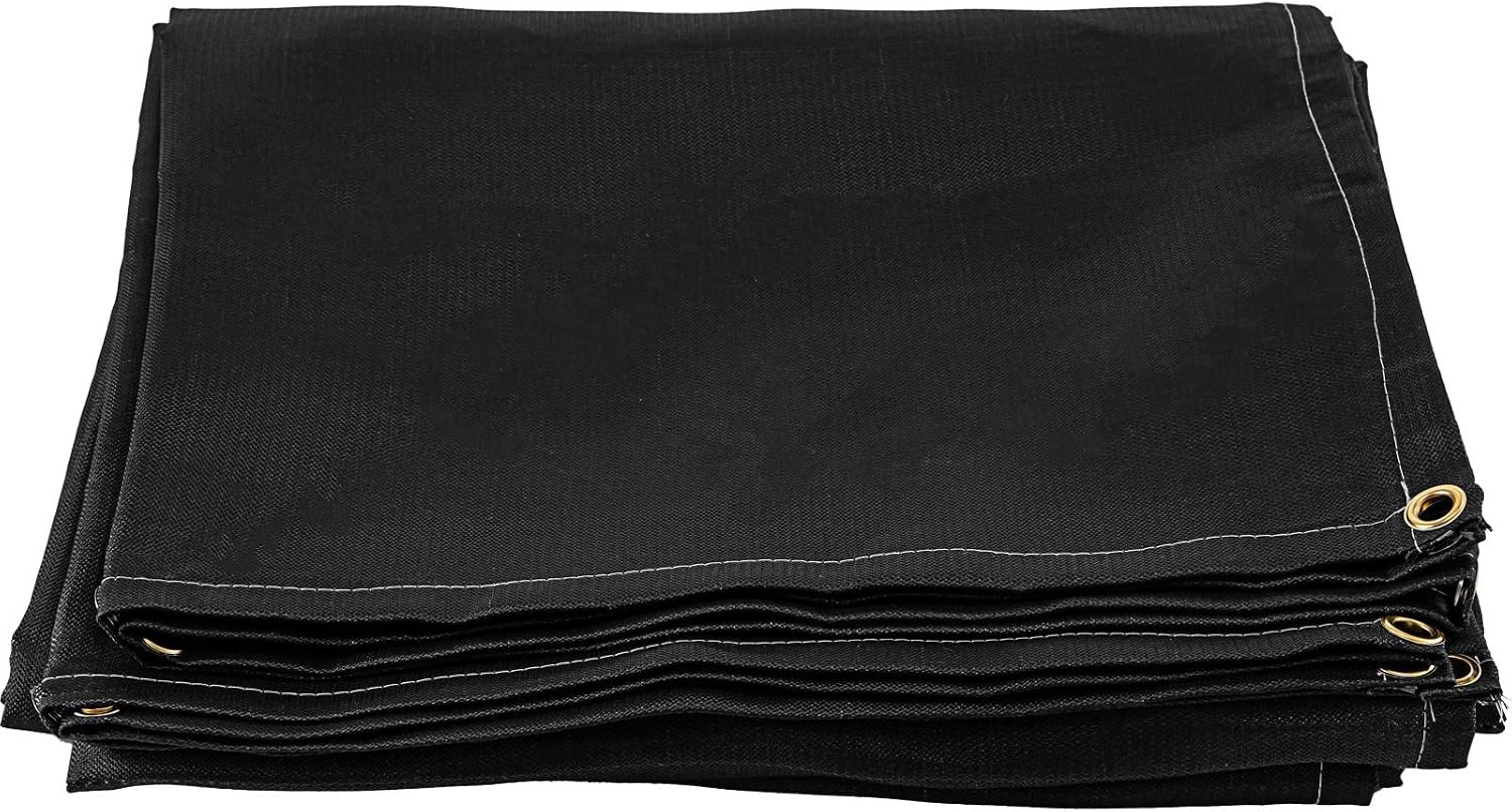 image:imageVEVOR 6 x 10 Ft Welding Blanket Black Fiberglass Blanket Portable Fiberglass Fire Retardant Blanket Welding Mat Welding Fireproof Thermal Resistant Insulation With Carry Bag10 x 10 Ft