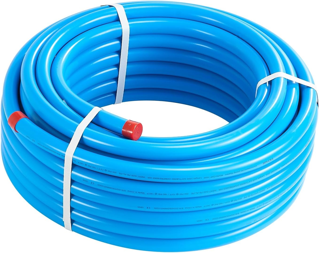 image:imageVEVOR Air Compressor Line Kit 300FT x 34 HDPEAluminum Compressed Air Piping System LeakProof PressureResistant amp EasytoInstall Compressed Air Line Tubing Kit for Garages Workshops BlueBlue