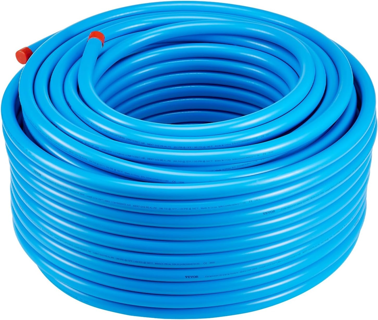 image:imageVEVOR Air Compressor Line Kit 300FT x 34 HDPEAluminum Compressed Air Piping System LeakProof PressureResistant amp EasytoInstall Compressed Air Line Tubing Kit for Garages Workshops BlueBlue