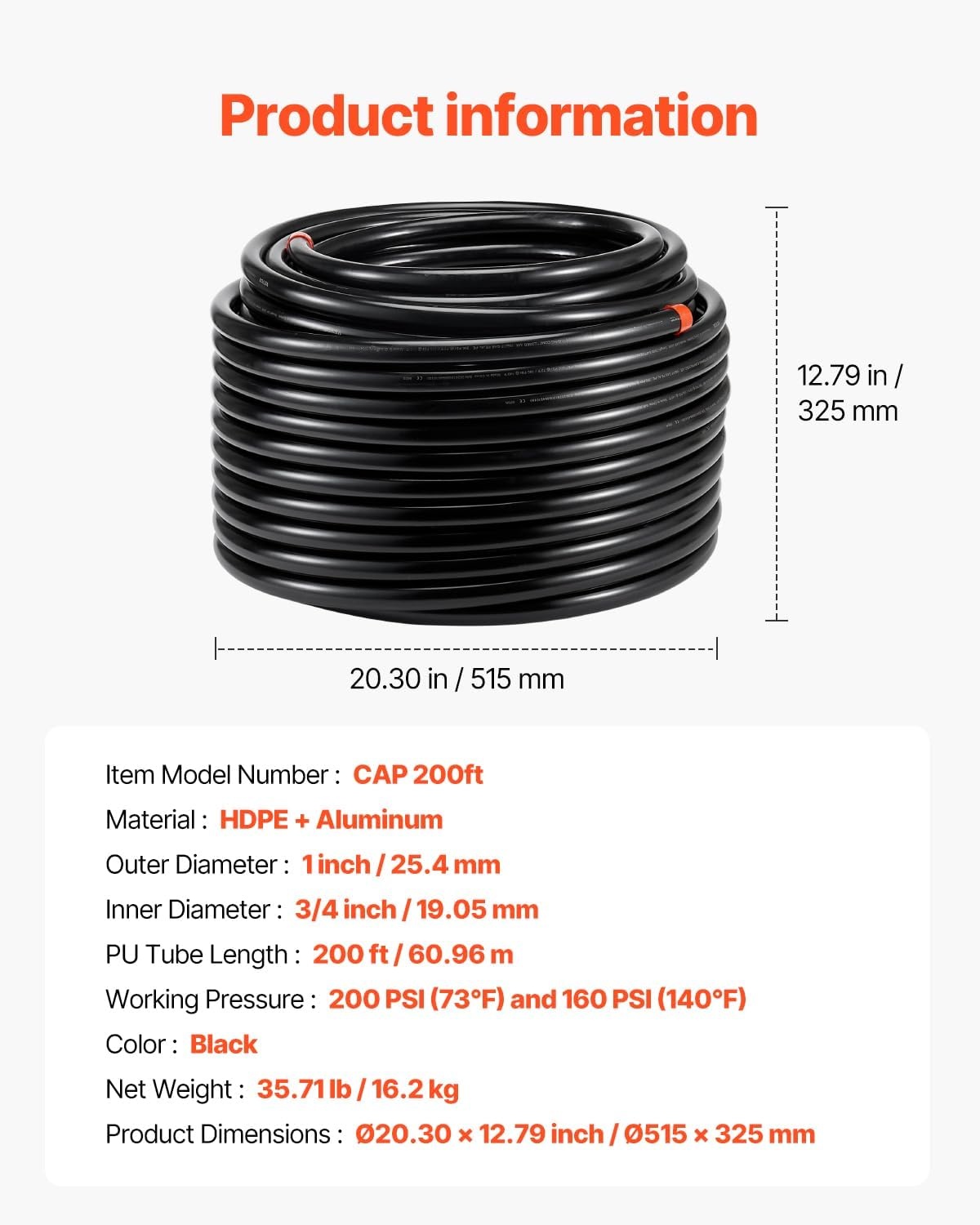 image:imageVEVOR Air Compressor Line Kit 300FT x 34 HDPEAluminum Compressed Air Piping System LeakProof PressureResistant amp EasytoInstall Compressed Air Line Tubing Kit for Garages Workshops BlueBlack