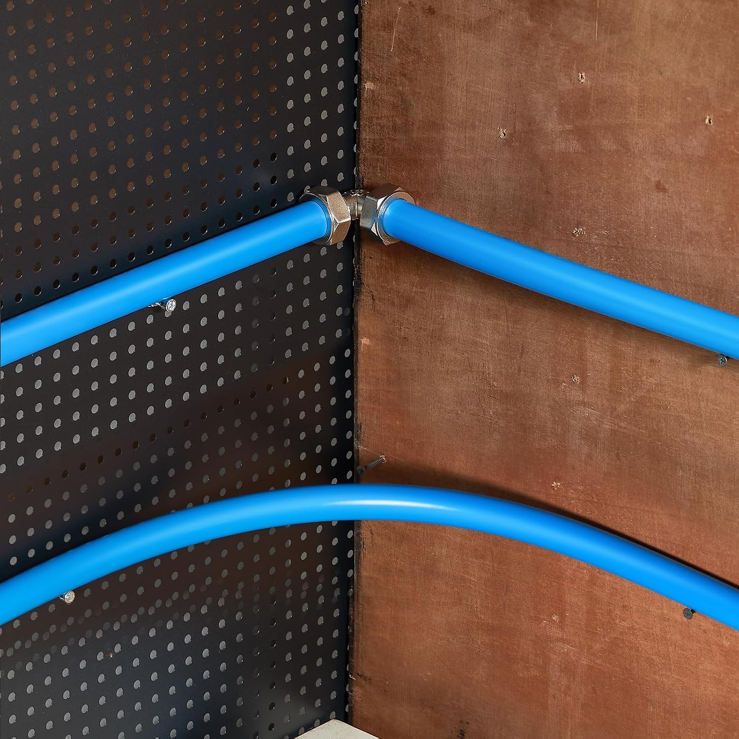 image:imageVEVOR Air Compressor Line Kit 300FT x 34 HDPEAluminum Compressed Air Piping System LeakProof PressureResistant amp EasytoInstall Compressed Air Line Tubing Kit for Garages Workshops BlueBlue