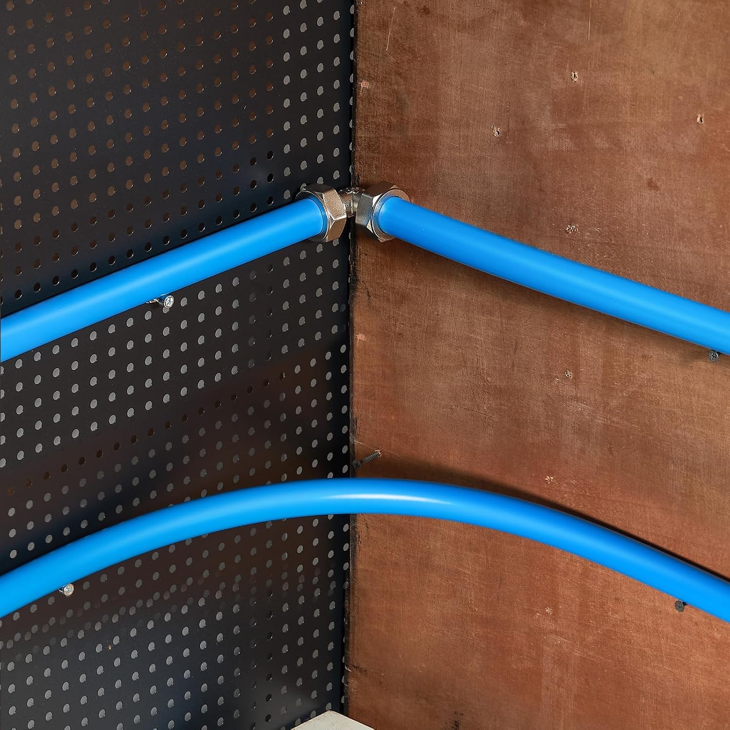 image:imageVEVOR Air Compressor Line Kit 300FT x 34 HDPEAluminum Compressed Air Piping System LeakProof PressureResistant amp EasytoInstall Compressed Air Line Tubing Kit for Garages Workshops BlueBlue