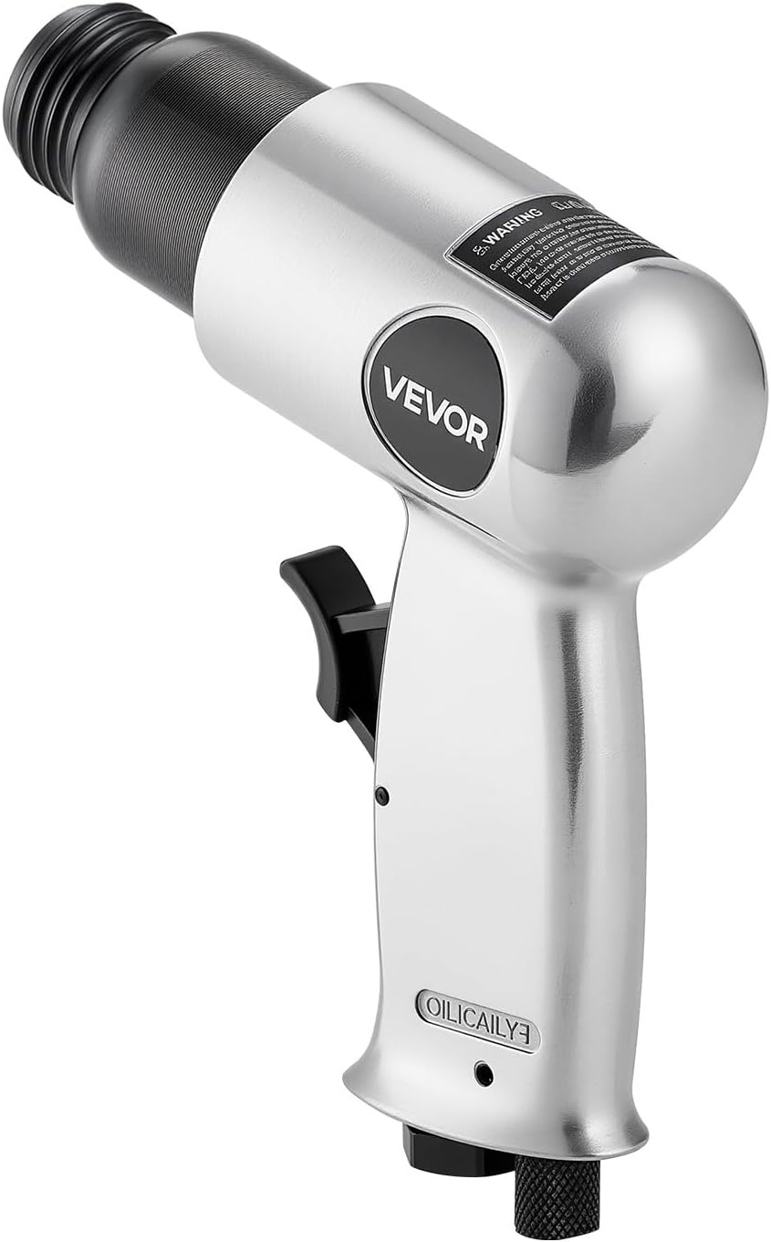 image:imageVEVOR Air Hammer 4500BPM Pneumatic Hammer with Rust Removal Air Needle Scaler amp 4PCS Chisels Round Shank Lightweight amp Compact Air Chisel Pneumatic Shovel Tool for Cutting Scraping Demolishing