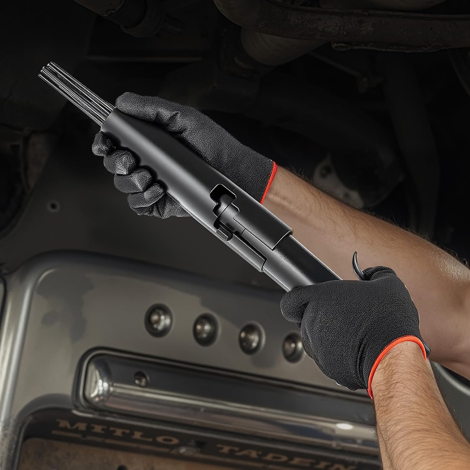 image:imageVEVOR Air Needle Scaler 3400BPM Pneumatic Scaler for Rust Paint Removal with 3Speed Adjustment 19 Hardened Needles amp 3 Air Nozzle Connectors Lightweight Compact amp Ergonomic Grip