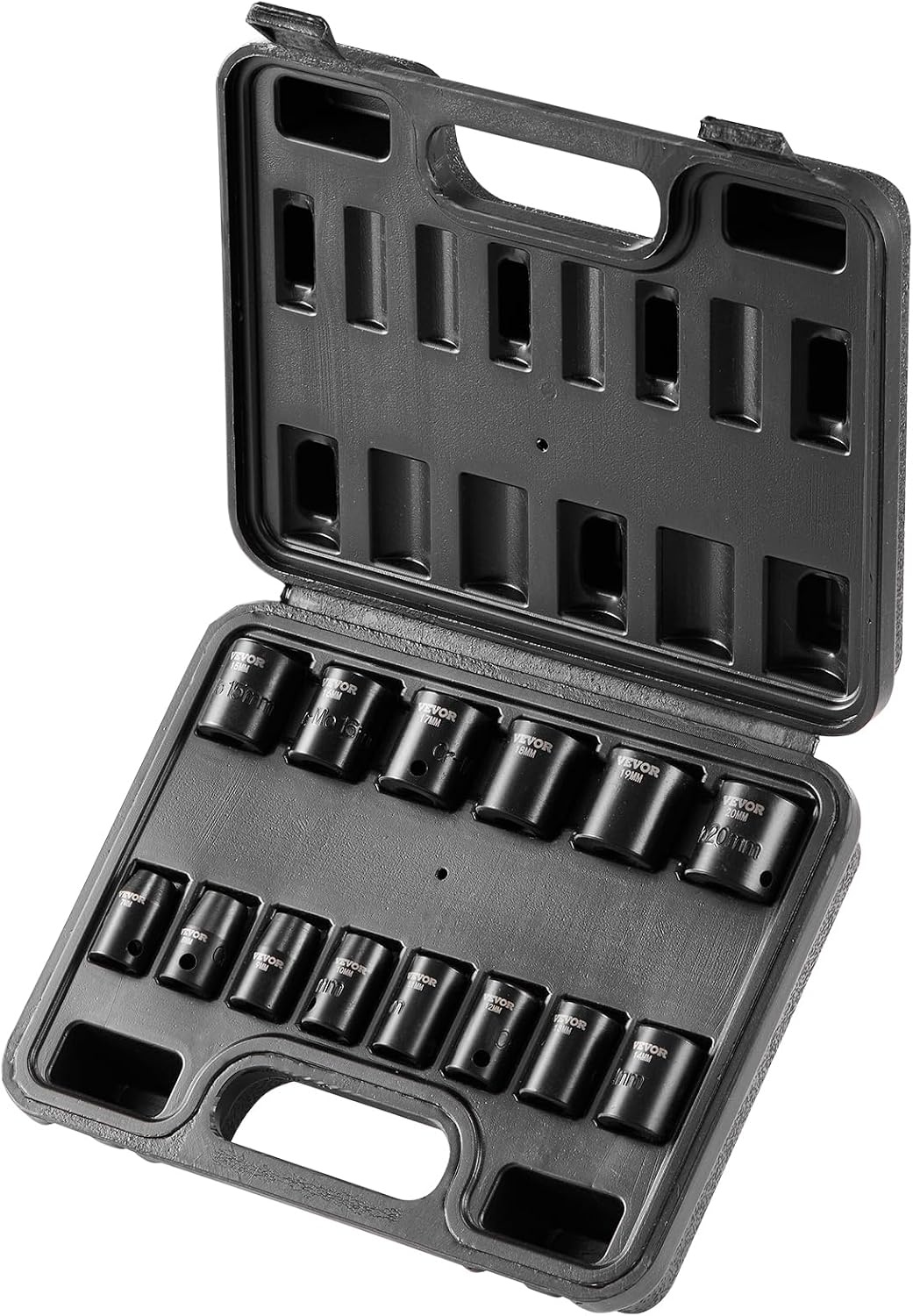 image:imageVEVOR Axle Nut Impact Socket Set 34 Drive Deep 6Point 8Piece SAE Spindle Nut Socket CRMO Heat Treated Large Socket Set with Storage Case for Auto Repair Removing or Installing Axle Nuts38 14PCS CRMO