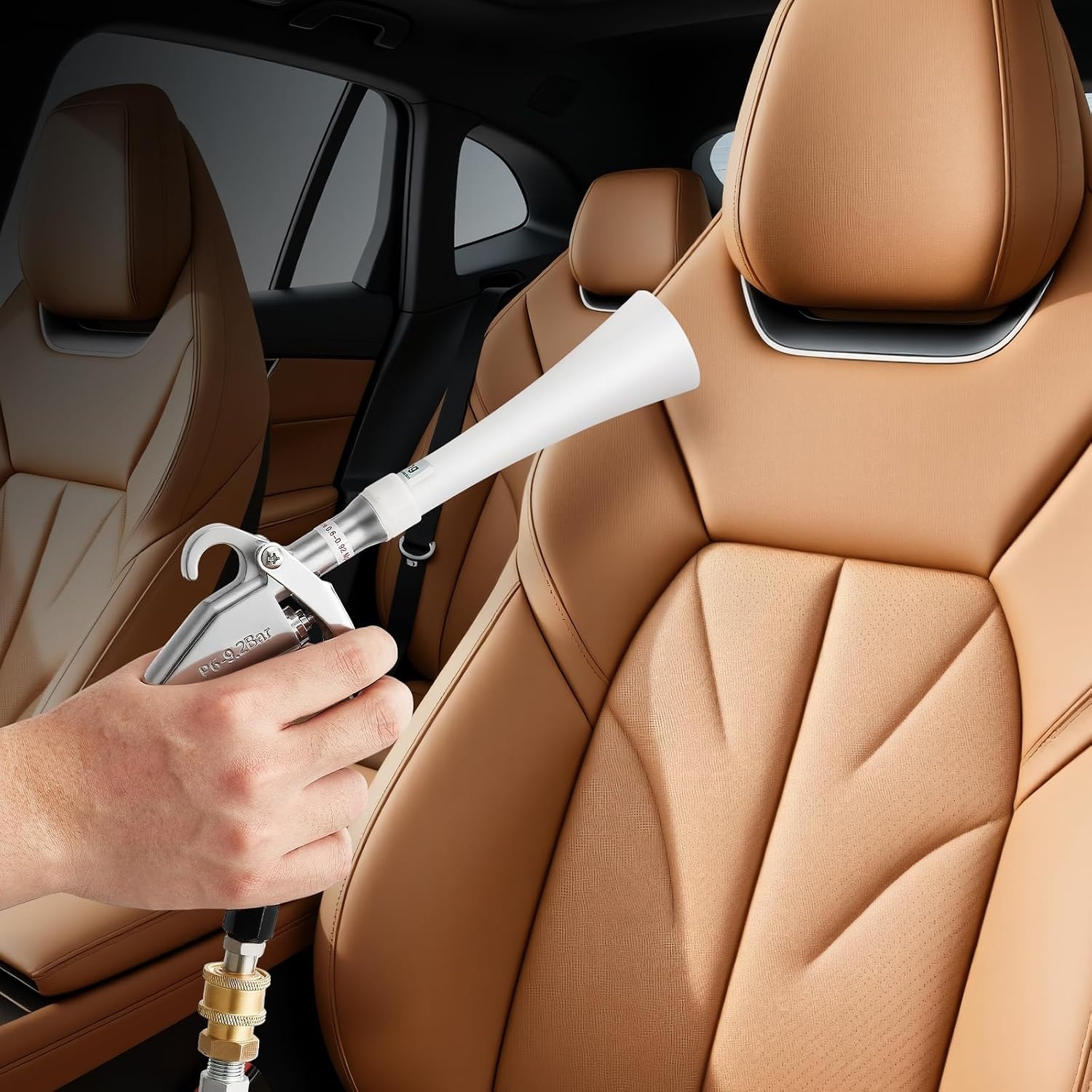image:imageVEVOR Car Cleaning Gun 692 Bar HighPressure Air Blow Gun with 2 Set Nozzles 360 Rotating Nozzle for Thorough Cleaning Quickly Blasts Dirt and Dust from Surface Work with 14 NPT Air Compressor