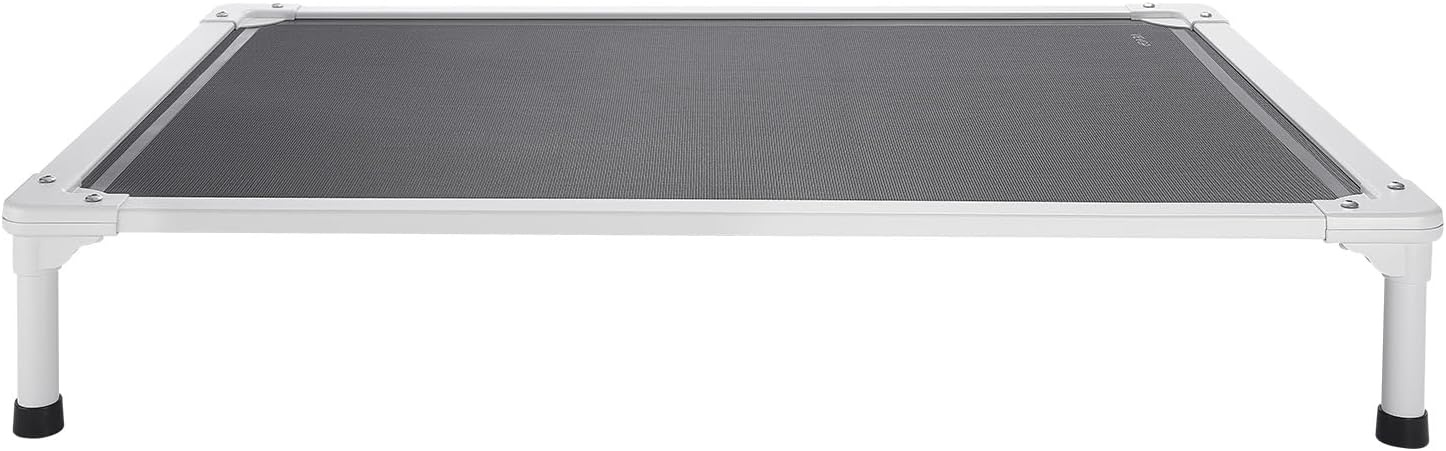 image:imageVEVOR Chew Proof Elevated Dog Bed Portable Raised Dog Cot with Aluminum Tube Metal Frame and Breathable Textilene Mesh Indoor amp Outdoor Pet Cooling Raised Hammock Bed XL GrayL