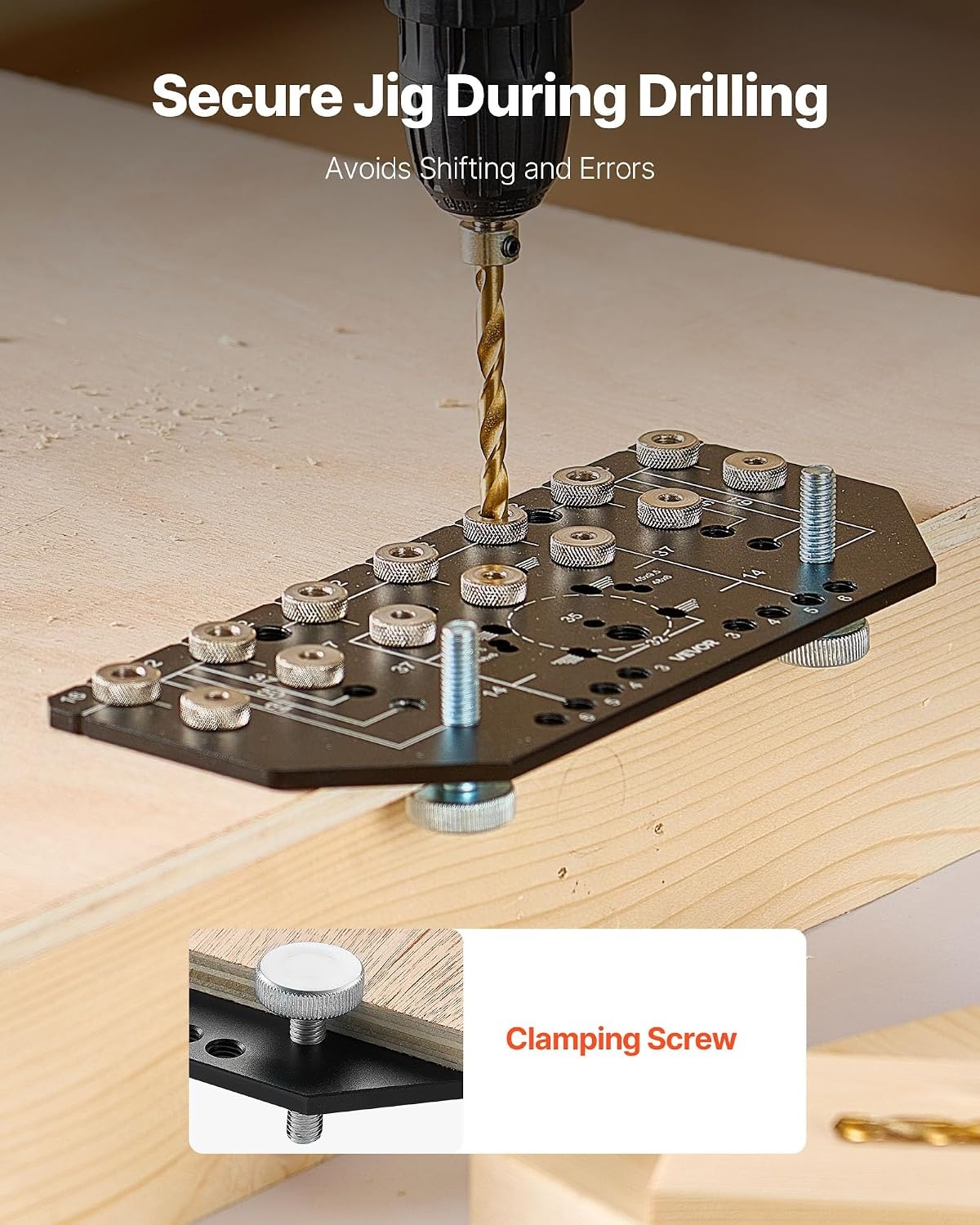 image:imageVEVOR Drill Guide 3045 90 Degree Angle 4 Sizes Portable Precision Drilling Guide Jig for Drilling Angled or Horizontal Holes Aluminum Alloy for Deck Cable Railing Wood Post Stair HandrailPro