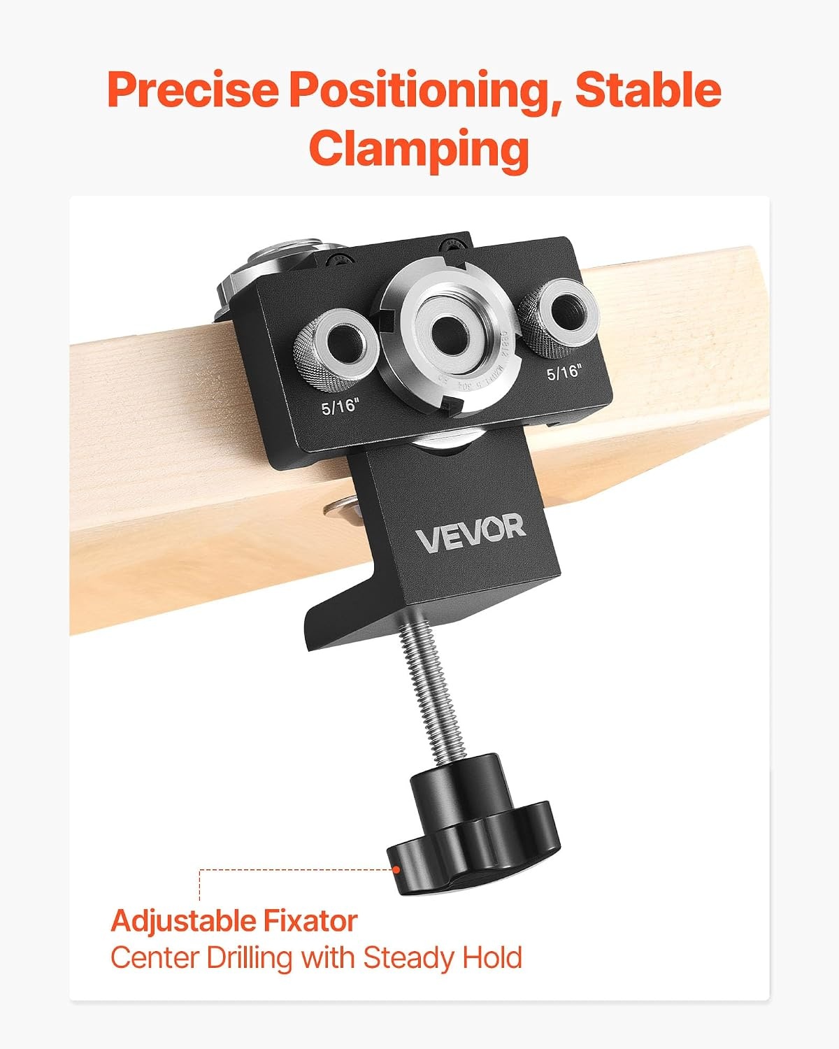 image:imageVEVOR Drill Guide 3045 90 Degree Angle 4 Sizes Portable Precision Drilling Guide Jig for Drilling Angled or Horizontal Holes Aluminum Alloy for Deck Cable Railing Wood Post Stair HandrailUltra