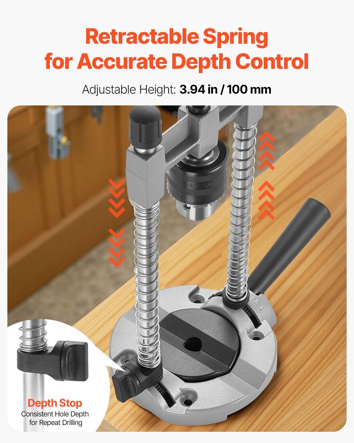 image:imageVEVOR Drill Guide 3045 90 Degree Angle 4 Sizes Portable Precision Drilling Guide Jig for Drilling Angled or Horizontal Holes Aluminum Alloy for Deck Cable Railing Wood Post Stair HandrailUltra