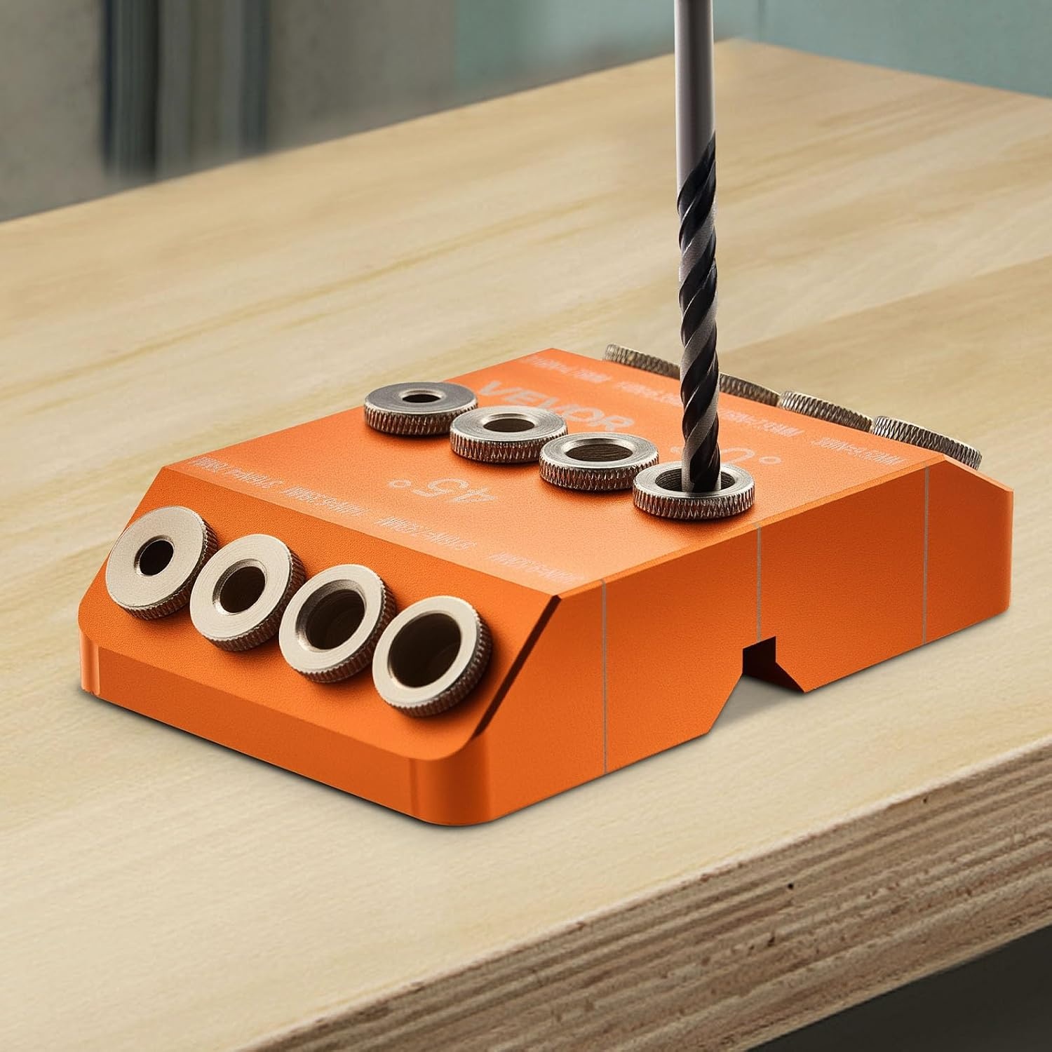 image:imageVEVOR Drill Guide 3045 90 Degree Angle 4 Sizes Portable Precision Drilling Guide Jig for Drilling Angled or Horizontal Holes Aluminum Alloy for Deck Cable Railing Wood Post Stair HandrailPro