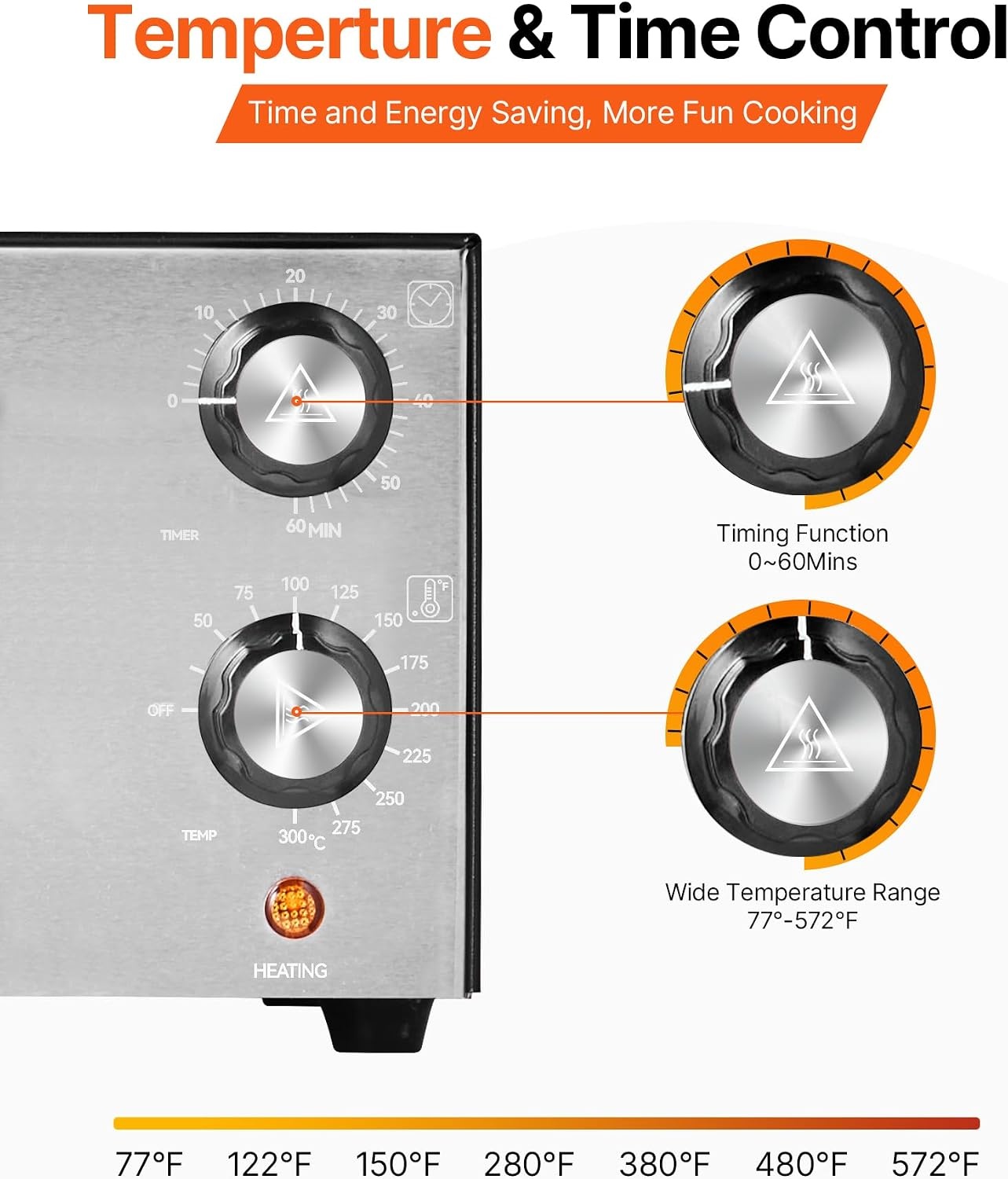 image:imageVEVOR Electric Pizza Oven 18Inch Commercial Pizza Ovens 752F Max Temp 1740W Large Pizza Oven Countertop with Temp amp Time Control Built in Thermometer Indoor Pizza Maker for Restaurant Home Use12Inch Single Layer