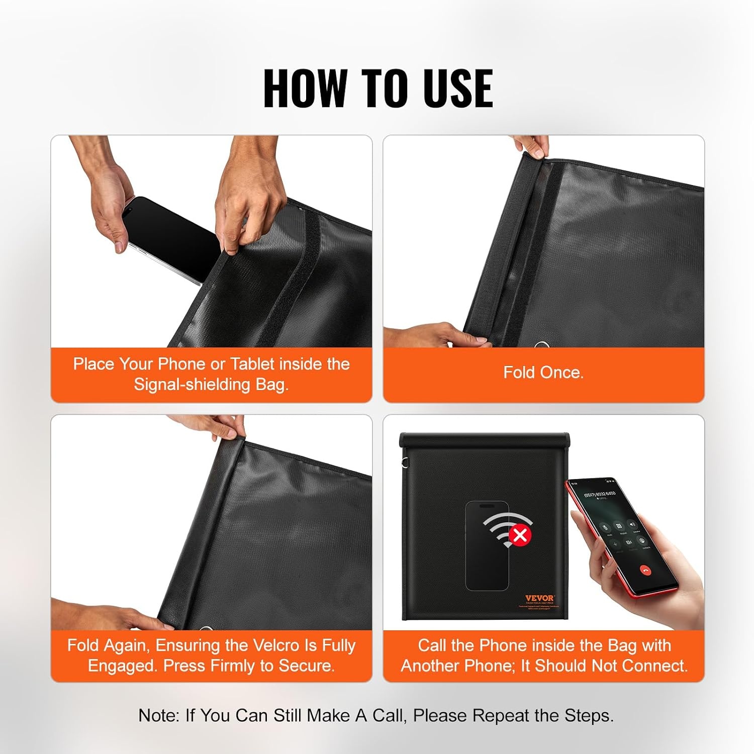 image:imageVEVOR Faraday Bag Faraday Pouch Set for Laptop 169 x 15 Fireproof amp Waterproof Faraday Signal Blocking Holder for Car Keys Phones amp Tablets AntiTheft Pouch amp AntiHacking Case Blocker Black