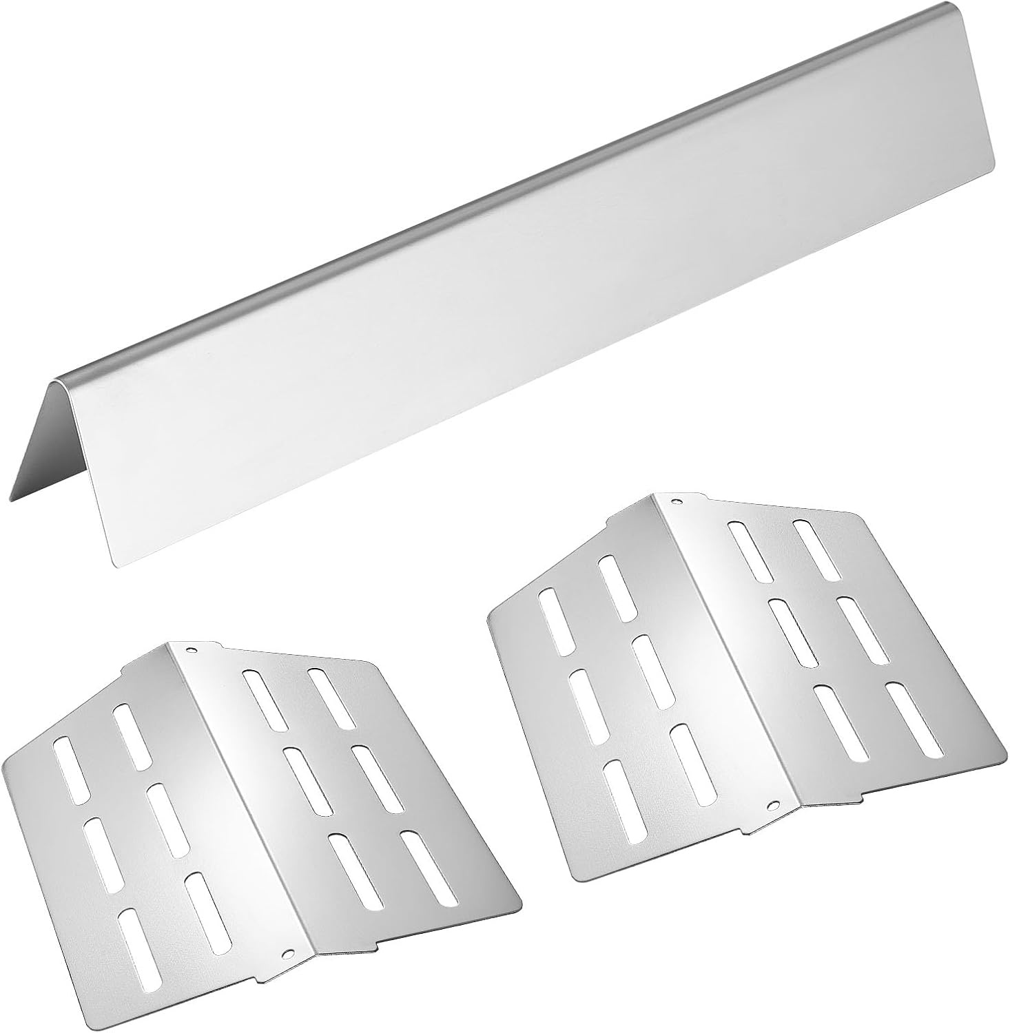 image:imageVEVOR Flavorizer Bars and Heat Deflectors 17 in Grill Replacement Part for Weber Genesis ll 310 315 335 340 ES 325s ESSX 325s ES 335 EXSXEPX335 Grills Porcelainenameled Steel 8 Pack7PCS Thicker Stainless Steel