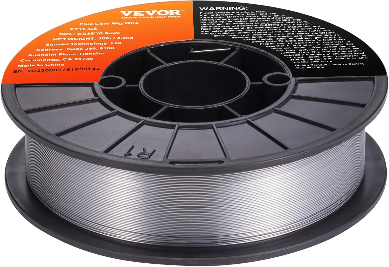 image:imageVEVOR Flux Core Welding Wire E71TGS 0035inch 10LBS Gasless Mild Steel MIG Welding Wire with Low Splatter for All Position Arc Welding and Outdoor UseE71TGS 0035inch 10LBS