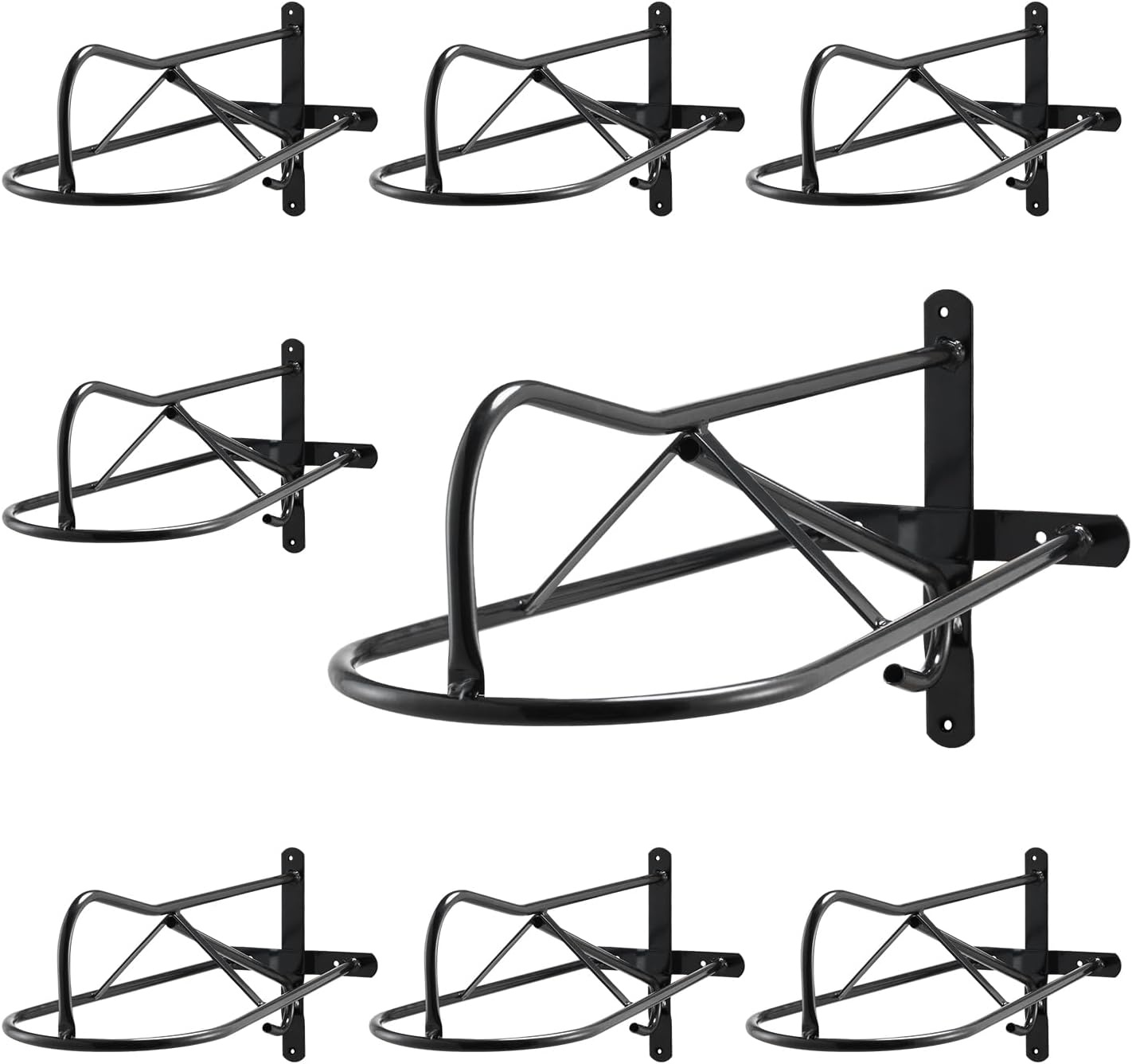 image:imageVEVOR Folding Saddle Rack Freestanding Horse Saddle Stand Portable Horse Blanket Holder Heavy Duty Steel Saddle Rack for English amp Western Saddles Tack Storage 28 x 19 x 375 in BlackWall Mounted Saddle Stand8 Pcs