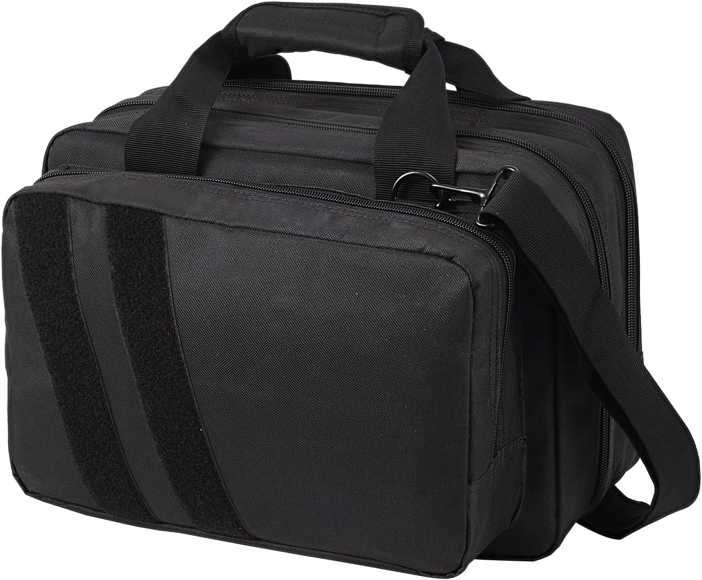 image:imageVEVOR Gun Bag with Detachable Baffles amp 6 Magazines Shooting Handgun Bag for Outdoor Hunting Shooting Pistol Bag Case 2 Removable Pistol Bags Brown 13 x 79 x 91 inBlack