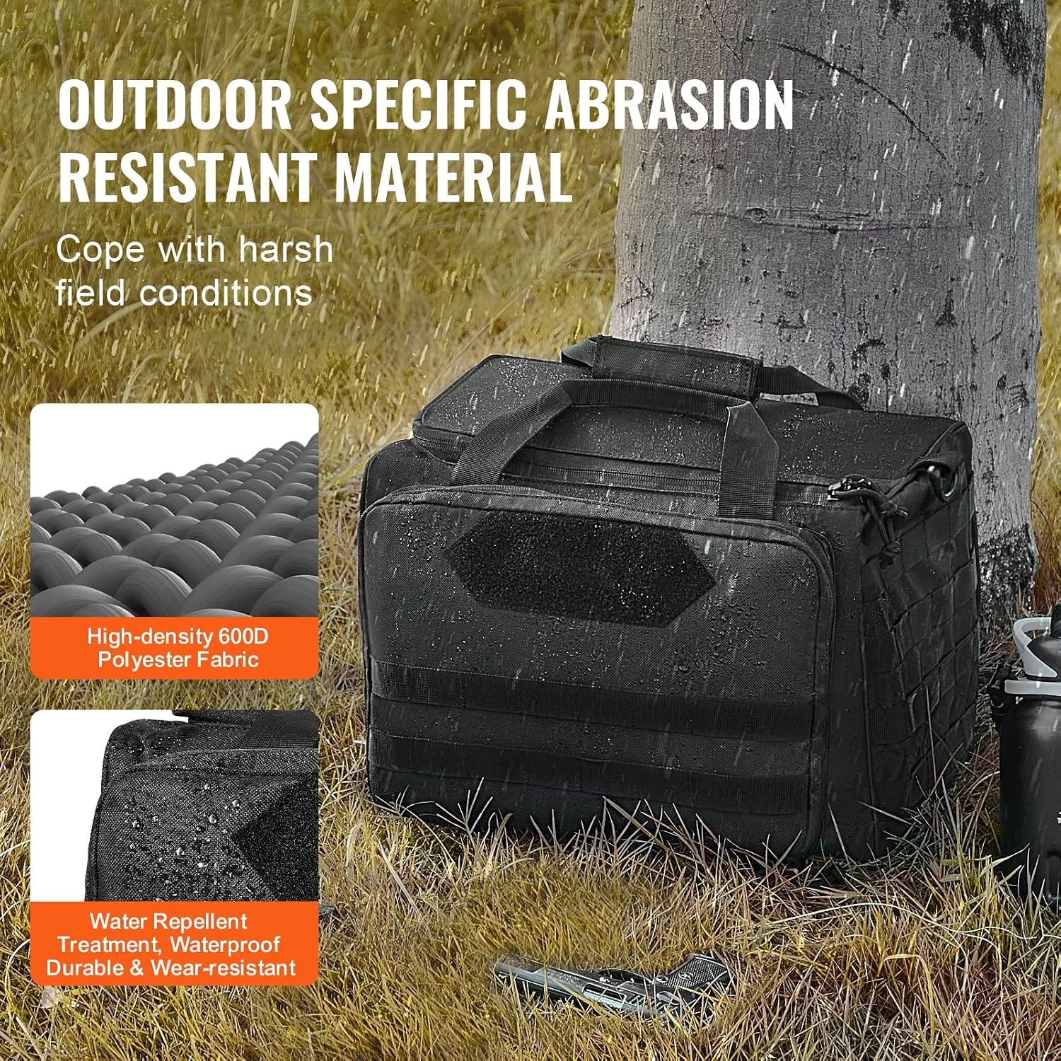 image:imageVEVOR Gun Bag with Detachable Baffles amp 6 Magazines Shooting Handgun Bag for Outdoor Hunting Shooting Pistol Bag Case 2 Removable Pistol Bags Brown 13 x 79 x 91 inBlack