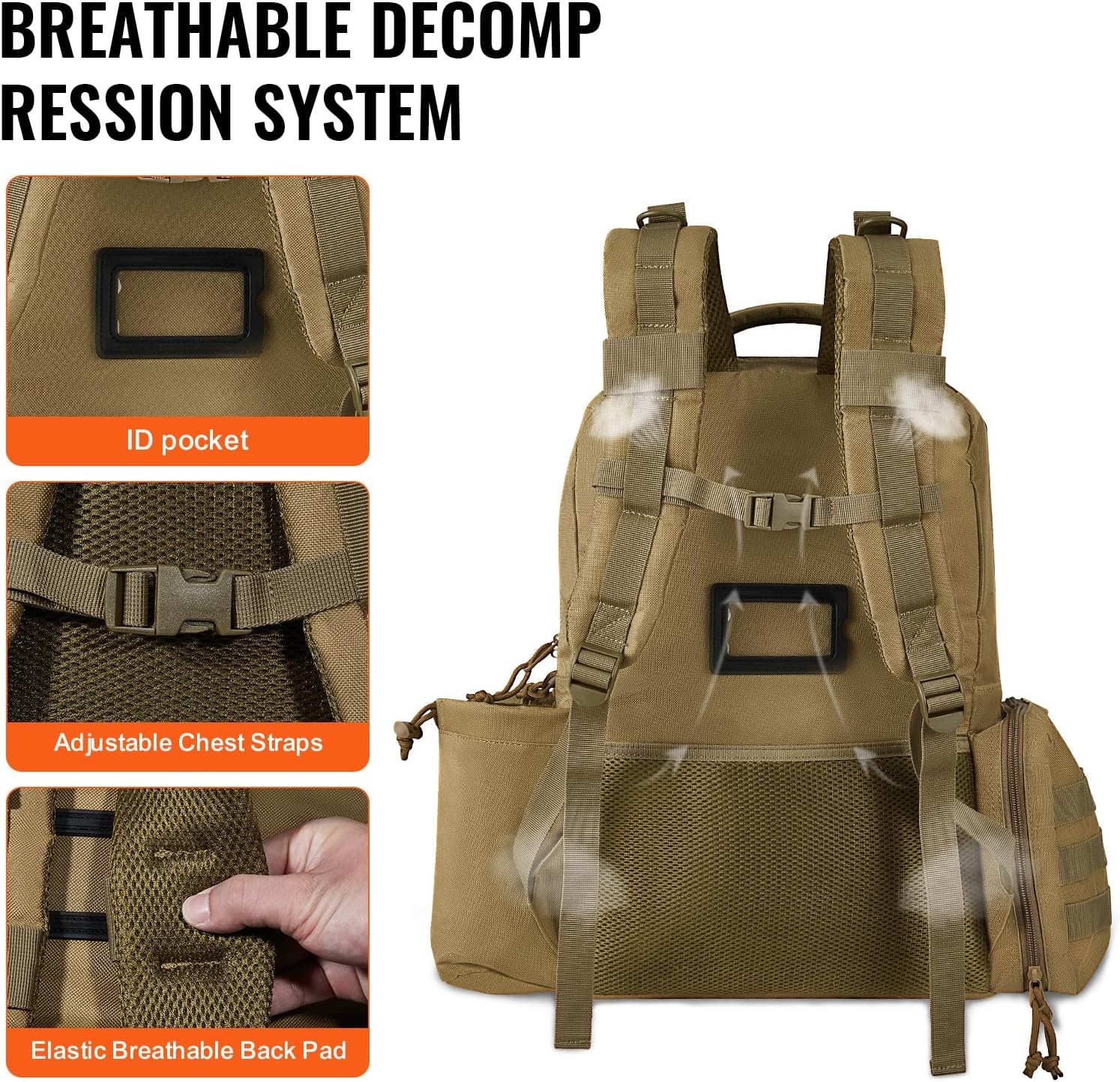 image:imageVEVOR Gun Bag with Detachable Baffles amp 6 Magazines Shooting Handgun Bag for Outdoor Hunting Shooting Pistol Bag Case 2 Removable Pistol Bags Brown 13 x 79 x 91 inBrown