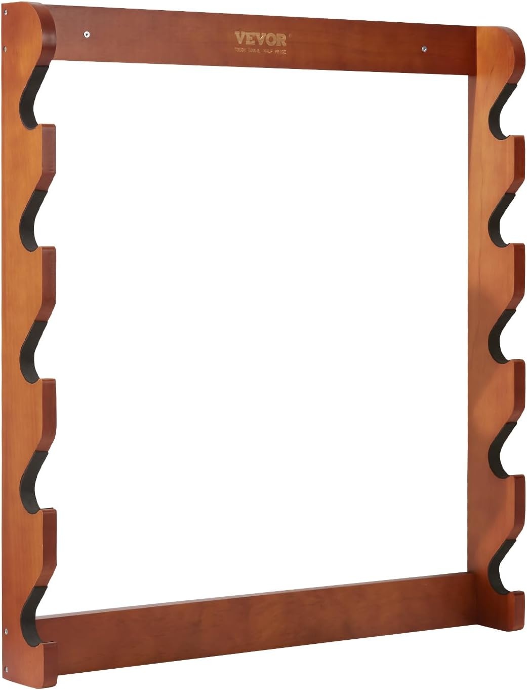 image:imageVEVOR Gun Rack 5Slot Wall Mounted Wooden Gun Rack Heavy Duty Gun Display Rack Holds 5 Shotguns and Rifles Wall Storage Display Rifle Rack with Soft Padding 132 lbs Capacity