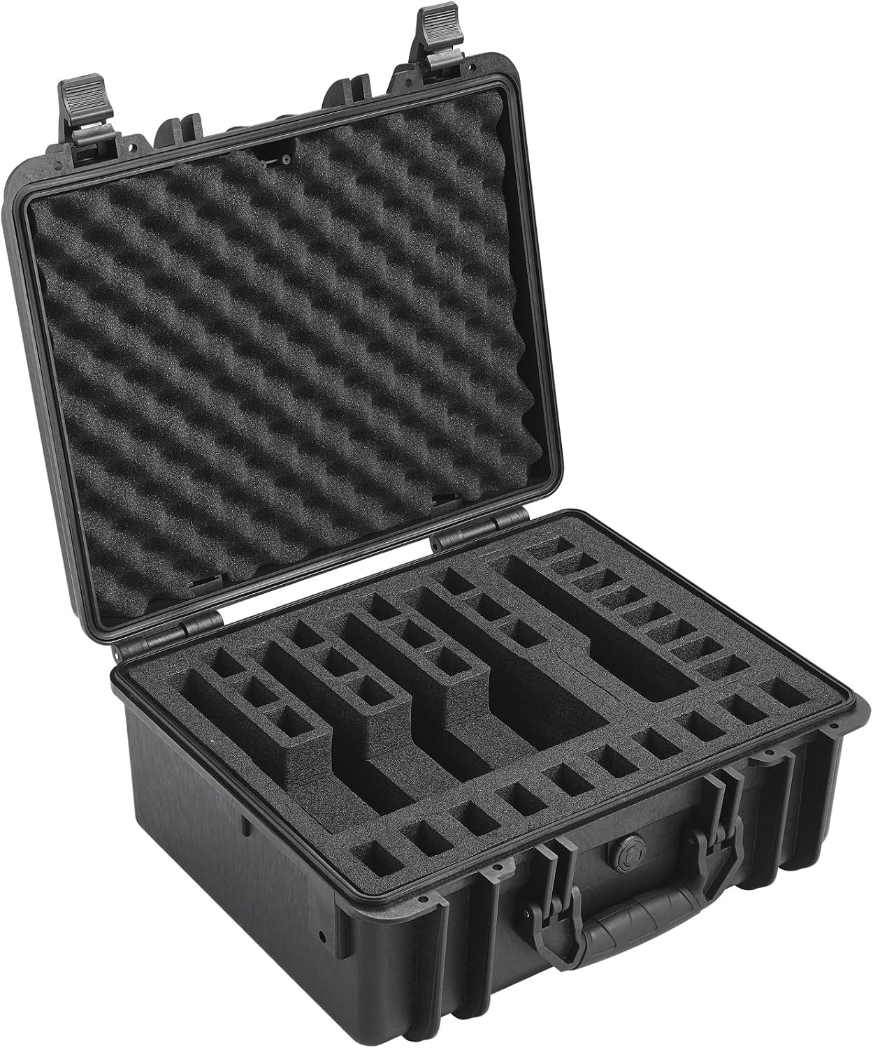 image:imageVEVOR Hard Pistol Case Holds Multiple Pistols amp Magazine Hard Gun Case with PreCut XPE Foam Lining Waterproof Firearm Travel Case with Handle for Gun Lenses Camera Gear TSA Compliant5 Pistols 30 Magazine